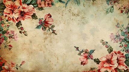 Vintage floral Victorian paper for your elegant message