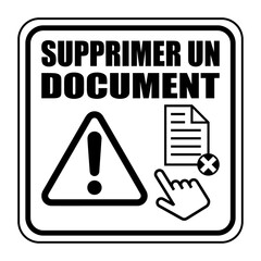 Sticker - Logo supprimer un document.