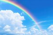 © Vibu design  gallery - Beautiful rainbow and Blue sky with cloud in summer day.