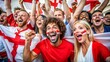 © Alon - Supporters anglais en délire qui encouragent leur équipe