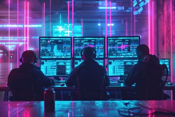 neon asylum: digital immersion in a cyberpunk tapestry