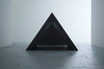 Abstract composition with equilateral triangle and minimalist design