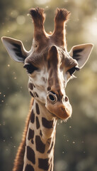 Wall Mural - giraffe businessperson giraffe animal wildlife