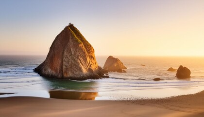 Wall Mural - mussel rock coast sunrise san francisco bay area northern california