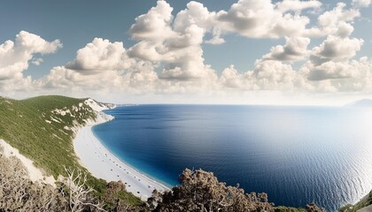 Wall Mural - beautiful sky and blue sea