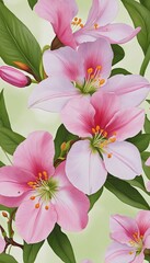 Wall Mural - Flowers watercolor illustration