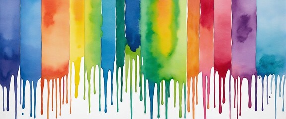 Sticker - Rainbow watercolor banner 