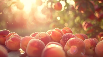 Wall Mural - fruit, peach, ripe, food, organic, juicy, fresh, freshness, healthy, red, sweet, background, vitamin, isolated, nature, closeup, diet, natural, vegetarian, white, leaf, nectarine, orange, yellow, agri