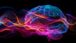 © ALLAI - Vibrant Holographic Brain Visualization with Flowing Neural Patterns