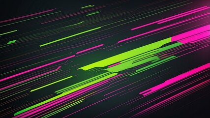Wall Mural - abstract futuristic lime green and hot pink horizontal background