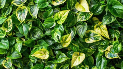 Sticker - Lush Green Leaves Close-Up.