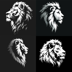 Wall Mural - Lion logo design vector illustration