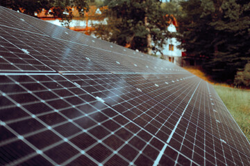 Solar Cell Panels Solution for Living Sustainably. Efficient green renewable technology for power and money saving 
