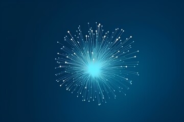 Wall Mural - blue fireworks background made by midjourney