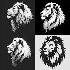 Wall Mural - Lion logo design vector illustration