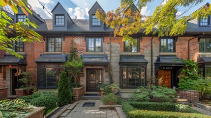 Sticker - A charming townhouse in a historic district, with unique architectural details and curb appeal