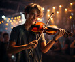 © VRAYVENUS - Image of teenagers playing violin concert with smiles