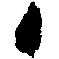 Wall Mural - saint lucia map silhouette on transparent background