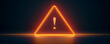 © enterdigital - Glowing warning triangle with exclamation mark on a dark background, symbolizing caution, alert, or danger in neon style.