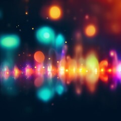 Poster - abstract background with colorful lights