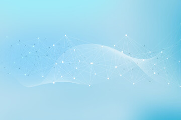 Wall Mural - digital abstract technology blue background