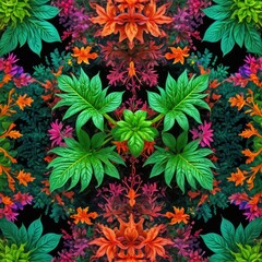 Poster - Tropical Floral Pattern.