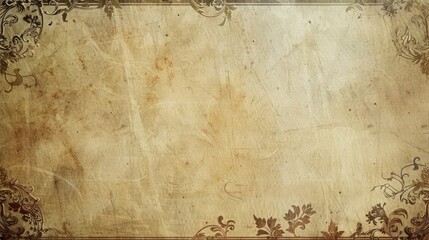 Wall Mural - Vintage Victorian grunge paper with empty space