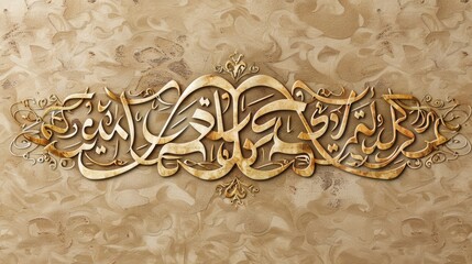 Wall Mural - Arabic Calligraphy on a Textured Background