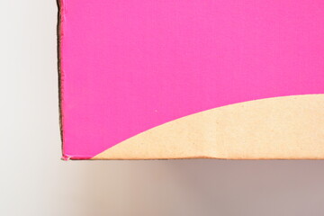 Wall Mural - pink cardboard box texture background, recycle material