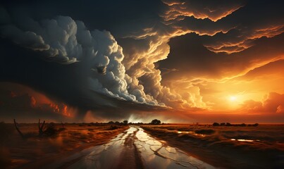 Wall Mural - huge storm clouds