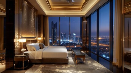 Wall Mural - A luxurious stay at one of five-star hotels, featuring stunning views and world-class amenities