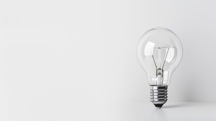 Wall Mural - isolated lamp bulb on white background with copy space energy and electric idea