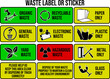 © Septadi - Waste labels or stickers set based on the type of waste