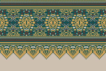 Seamless pattern in tribal, folk embroidery, and Mexican style. Aztec geometric art ornament print.Design for carpet, wallpaper, clothing,