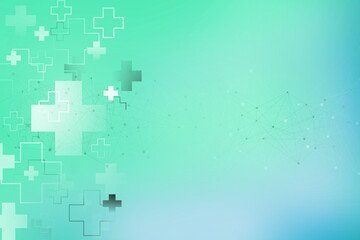 Wall Mural - modern abstract digital medical tech background