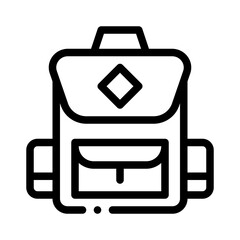 Wall Mural - backpack line icon