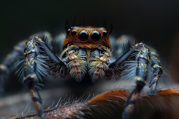 Wall Mural - Close-Up Portrait of a Jumping Spider