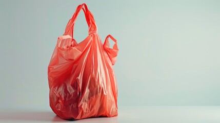 Canvas Print - Plastic bag isolated on white background with clipping path