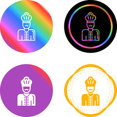 Sticker - Chef Vector Icon