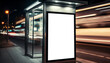 © Creative optiplex - Bus shelter advertisement marketing billboard space, Poster light box in New York city in night
