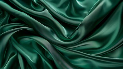Wall Mural - background texture and pattern featuring green emerald silk fabric, adding complexity and structural