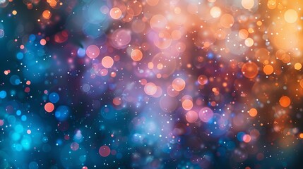 Wall Mural - a colorful light bokeh blurry background creates an abstract and mesmerizing image, blending vibrant