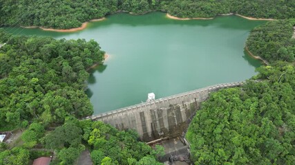 Wall Mural - June 29 2024 a Serene Aberdeen Reservoirs in Hong Kong