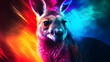 © Siasart Studio - Kangaroo Portrait in Neon Lights Illustration