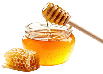 Wall Mural - PNG Photo of honey honeycomb food white background.