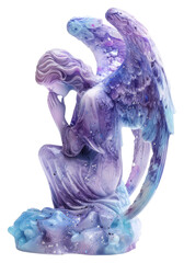 Wall Mural - PNG Angel Statue in Watercolor figurine statue white background.