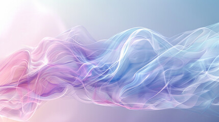 Wall Mural - A colorful, wavy line of pink and blue