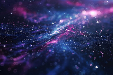 A galaxy of stars and planets with a blue background