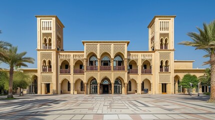 Canvas Print - The grandeur of the Sheikh Mohammed Centre for Cultural Understanding, promoting Emirati culture and heritage