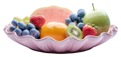 Wall Mural - PNG Fruit strawberry blueberry dessert.